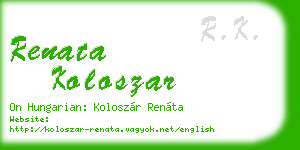 renata koloszar business card
